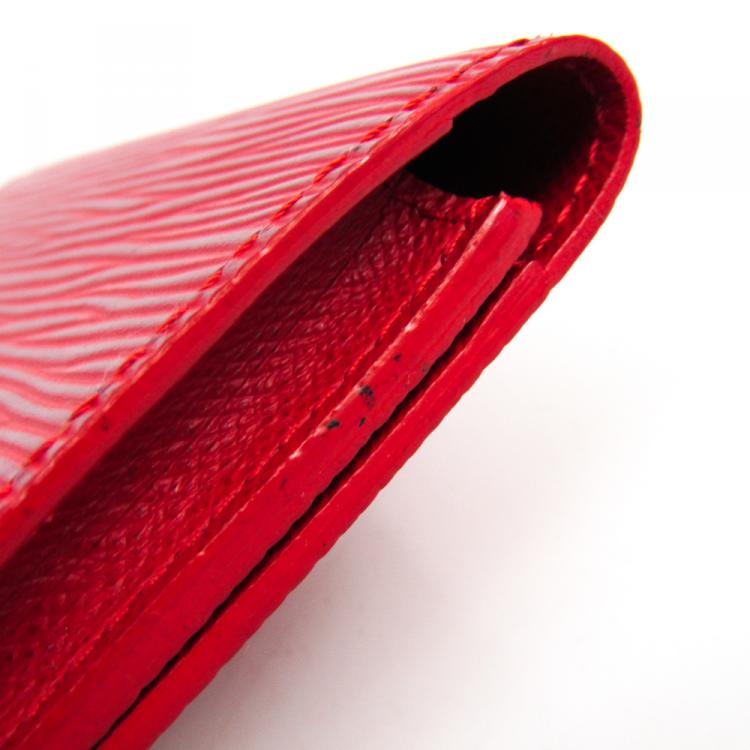 مملوكة مسبقًا Louis Vuitton Rouge Epi Leather Business Card Case