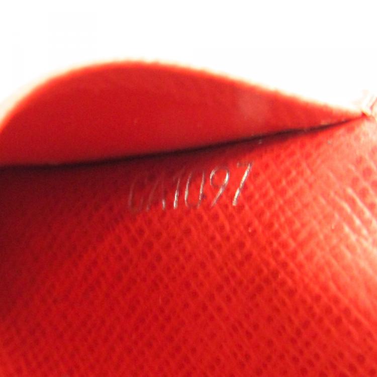 مملوكة مسبقًا Louis Vuitton Rouge Epi Leather Business Card Case