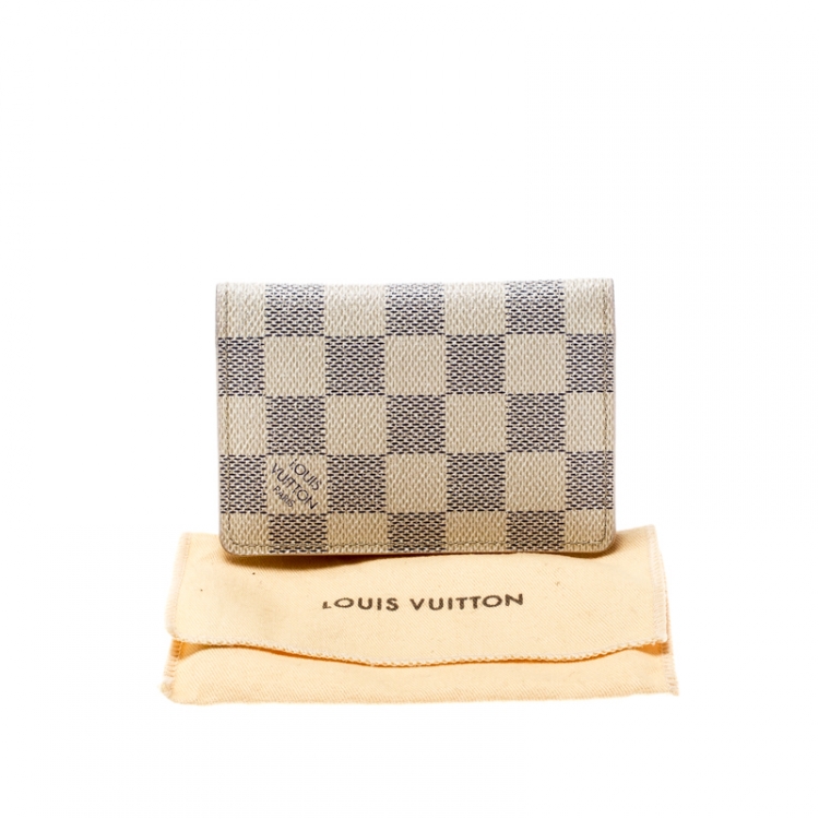 Pre Owned Louis Vuitton Damiere Azur Canvas Pocket Organizer