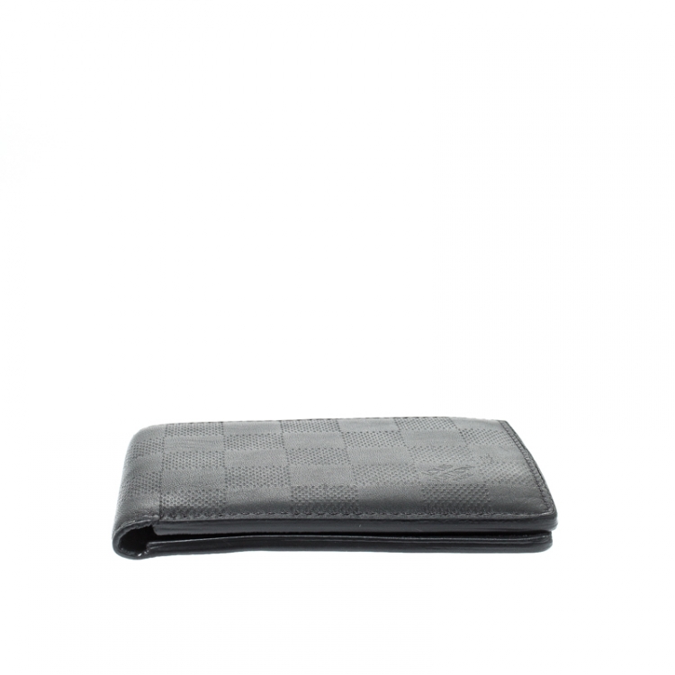 Pre Owned Louis Vuitton Black Damier Infini Leather Multiple Wallet