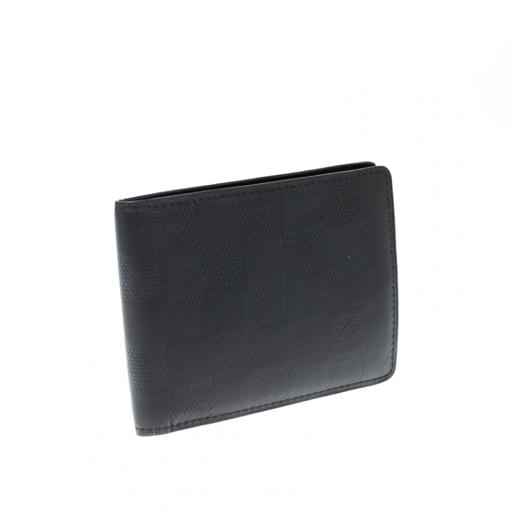 Pre Owned Louis Vuitton Black Damier Infini Leather Multiple Wallet