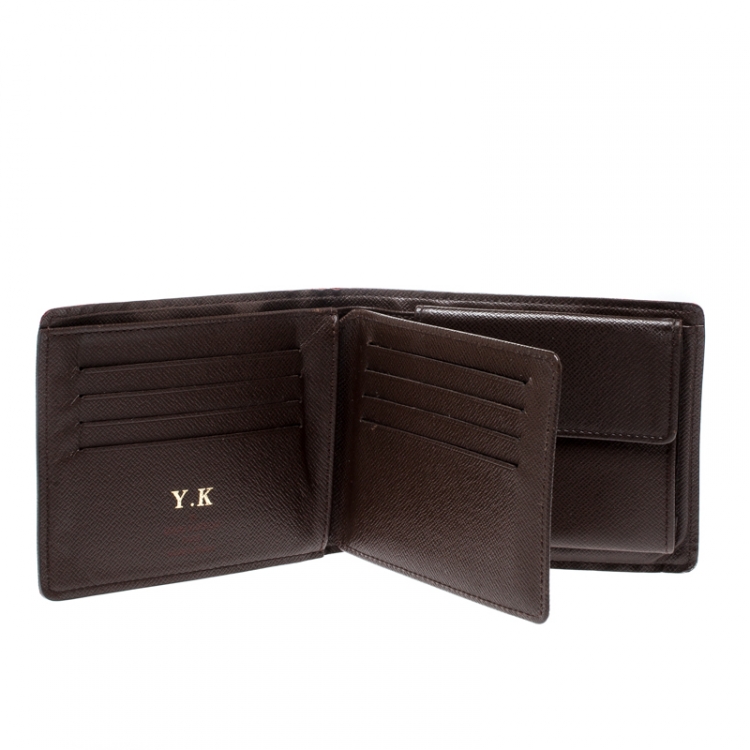 Pre Owned Louis Vuitton Damier Ebene Canvas Florin Wallet
