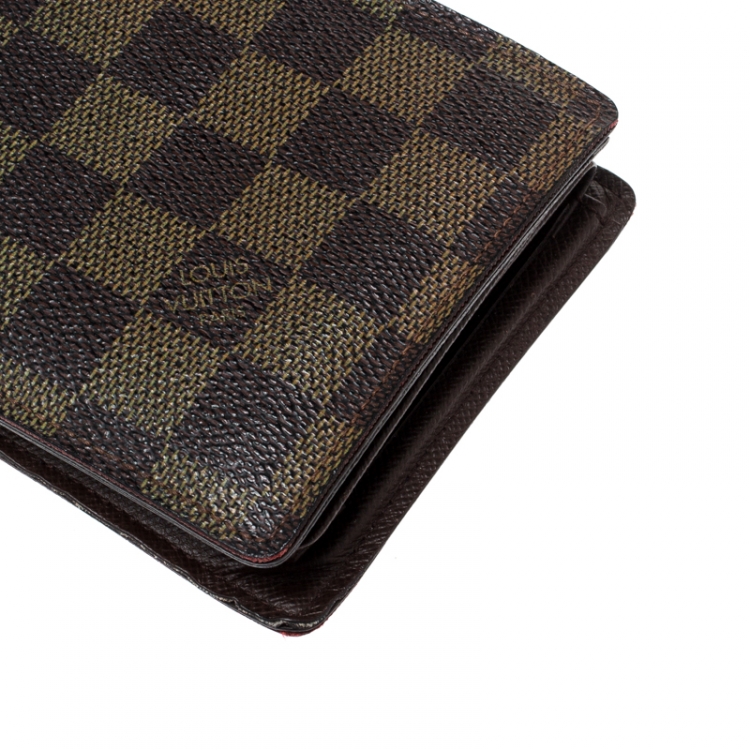 Pre Owned Louis Vuitton Damier Ebene Canvas Florin Wallet