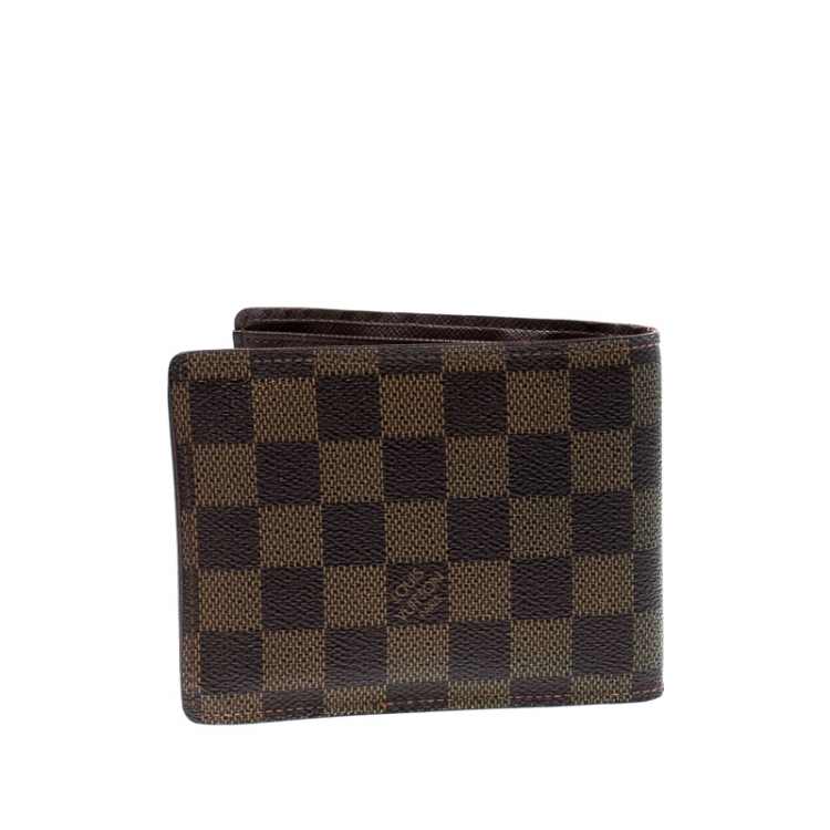 Pre Owned Louis Vuitton Damier Ebene Canvas Florin Wallet