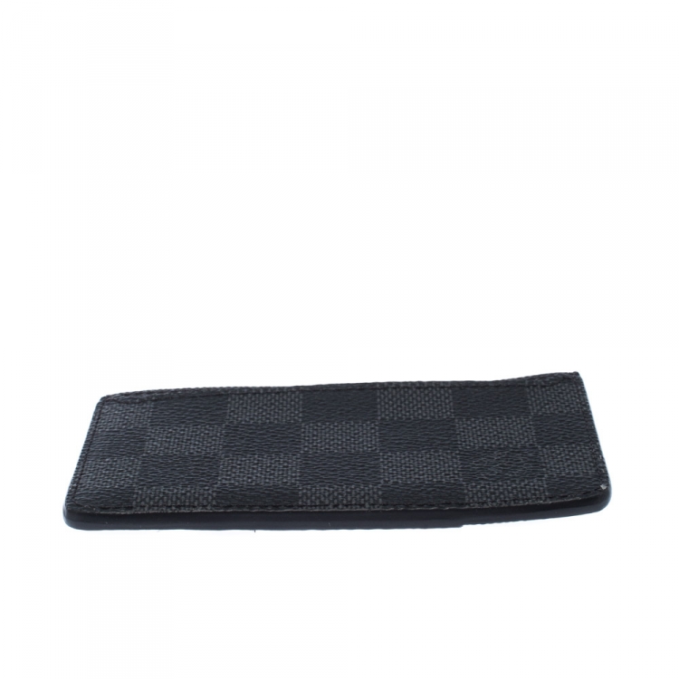Pre Owned Louis Vuitton Black Damier Graphite Canvas Neo Porte-Cartes Card Holder