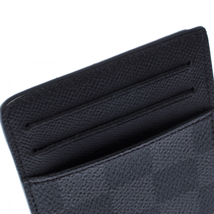 Pre Owned Louis Vuitton Black Damier Graphite Canvas Neo Porte-Cartes Card Holder