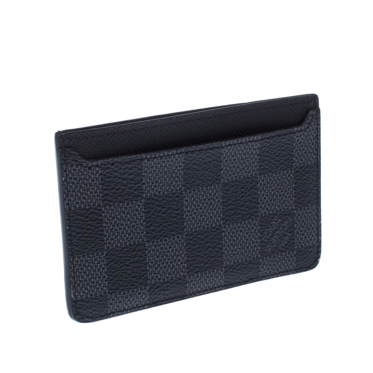 Pre Owned Louis Vuitton Black Damier Graphite Canvas Neo Porte-Cartes Card Holder
