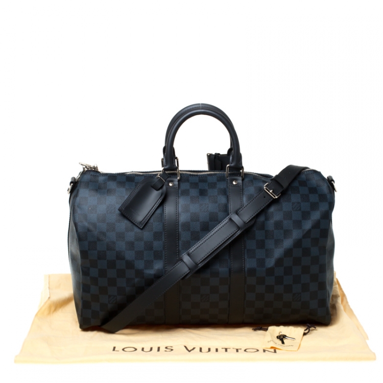 Pre Owned Louis Vuitton Damier Graphite Canvas Keepall Bandouliere 45