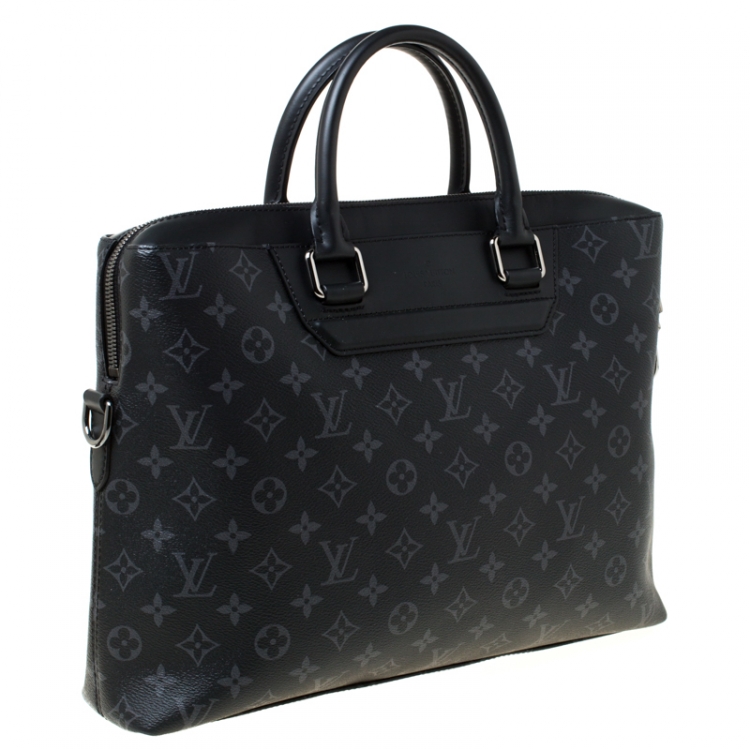 Pre Owned Louis Vuitton Eclipse Monogram Canvas Briefcase 