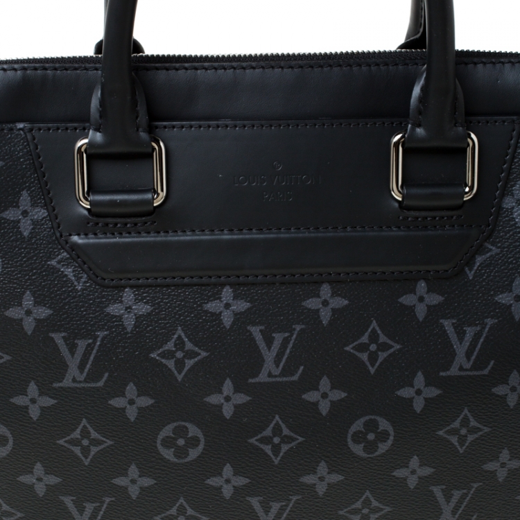 Pre Owned Louis Vuitton Eclipse Monogram Canvas Briefcase 