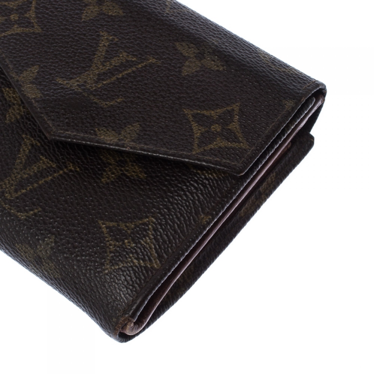 Pre Owned Louis Vuitton Monogram Canvas Vintage Flap Compact Wallet