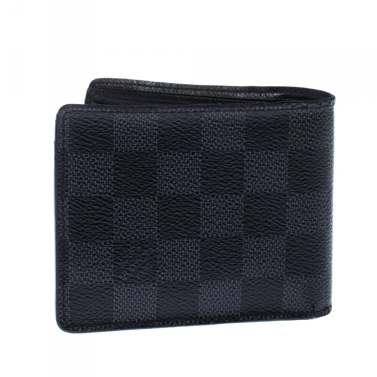 Pre Owned Louis Vuitton Damier Graphite Canvas Slender Wallet