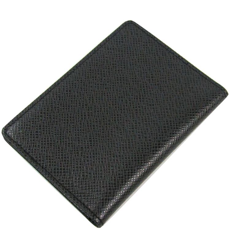 مملوكة مسبقًا Louis Vuitton Black Taiga Leather Card Case
