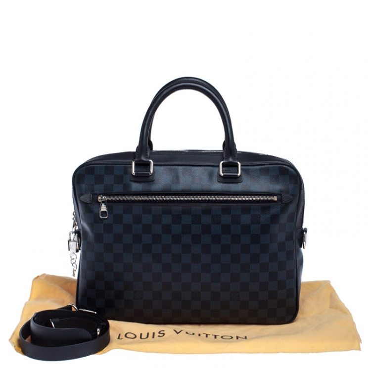 Pre Owned Louis Vuitton Damier Cobalt Canvas Porte-Documents Business Briefcase                