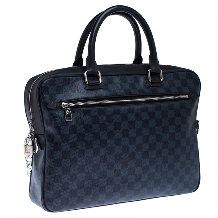 Pre Owned Louis Vuitton Damier Cobalt Canvas Porte-Documents Business Briefcase                