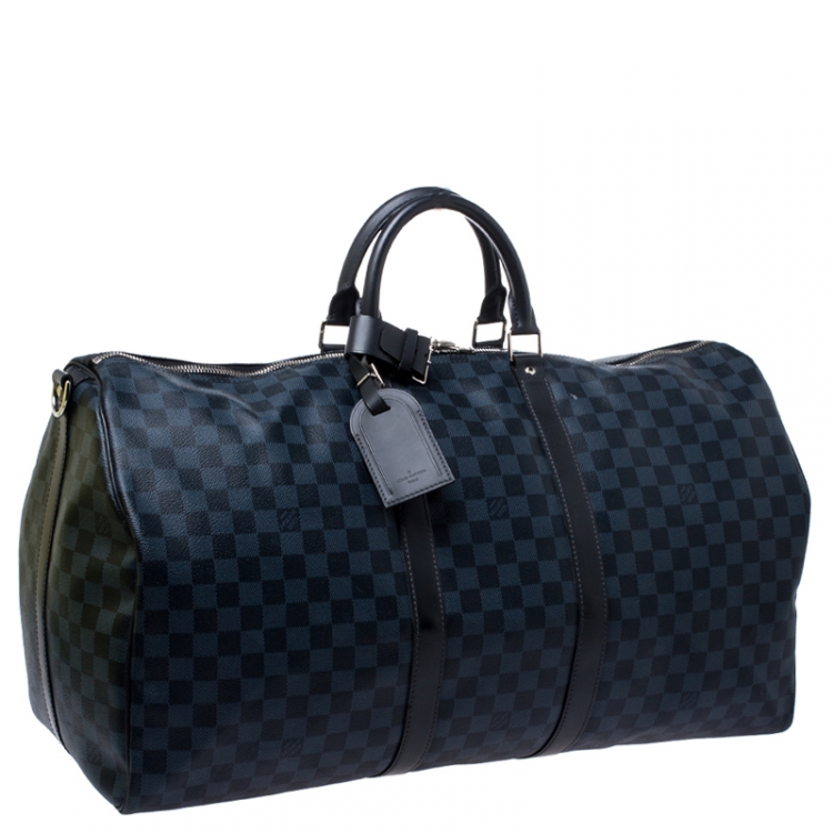 Pre Owned Louis Vuitton Damier Graphite Canvas Keepall Bandouliere 55 Bag