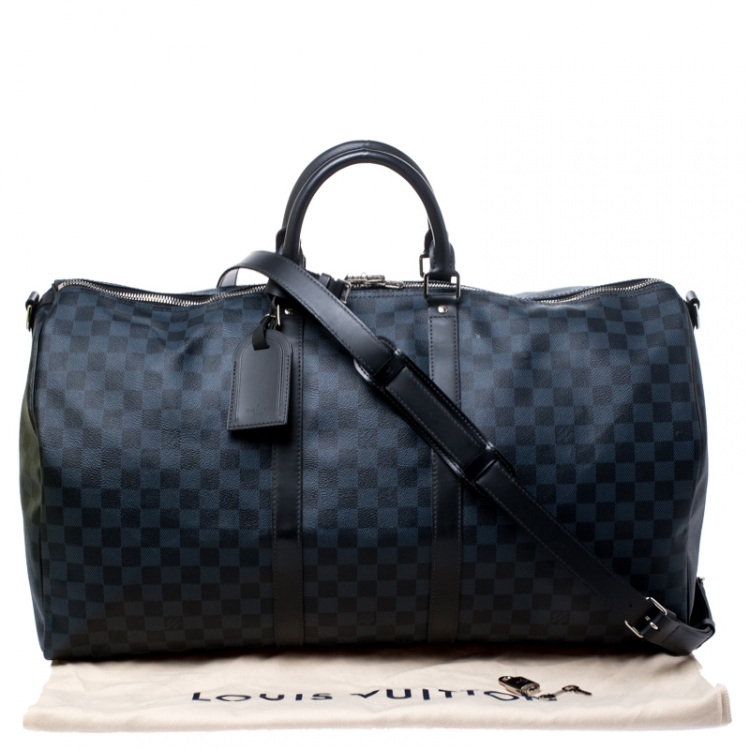 Pre Owned Louis Vuitton Damier Graphite Canvas Keepall Bandouliere 55 Bag