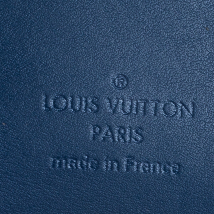 Pre Owned Louis Vuitton Blue Damier Infini Leather Pocket Organizer 