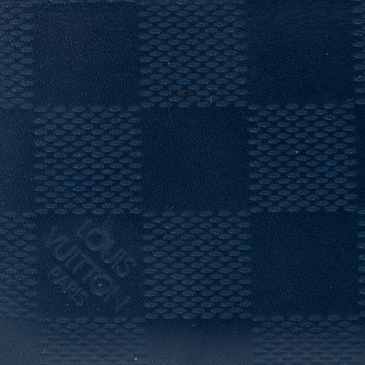 Pre Owned Louis Vuitton Blue Damier Infini Leather Pocket Organizer 