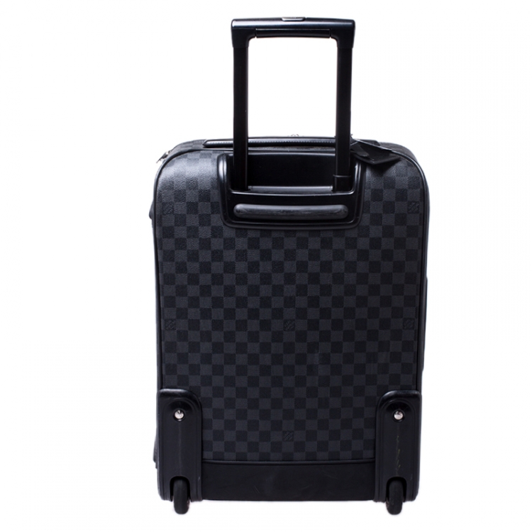 Pre Owned Louis Vuitton Damier Graphite Business Pegase Trolley 55