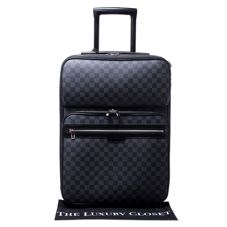 Pre Owned Louis Vuitton Damier Graphite Business Pegase Trolley 55