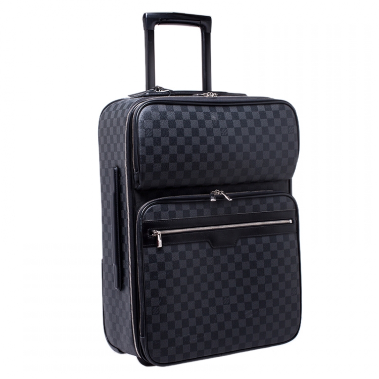 Pre Owned Louis Vuitton Damier Graphite Business Pegase Trolley 55