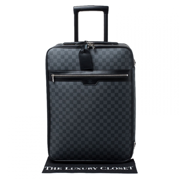 Pre Owned Louis Vuitton Damier Graphite Canvas Pegase 55 Luggage