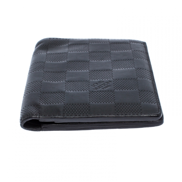 Pre Owned Louis Vuitton Black Damier Infini James Bifold Wallet