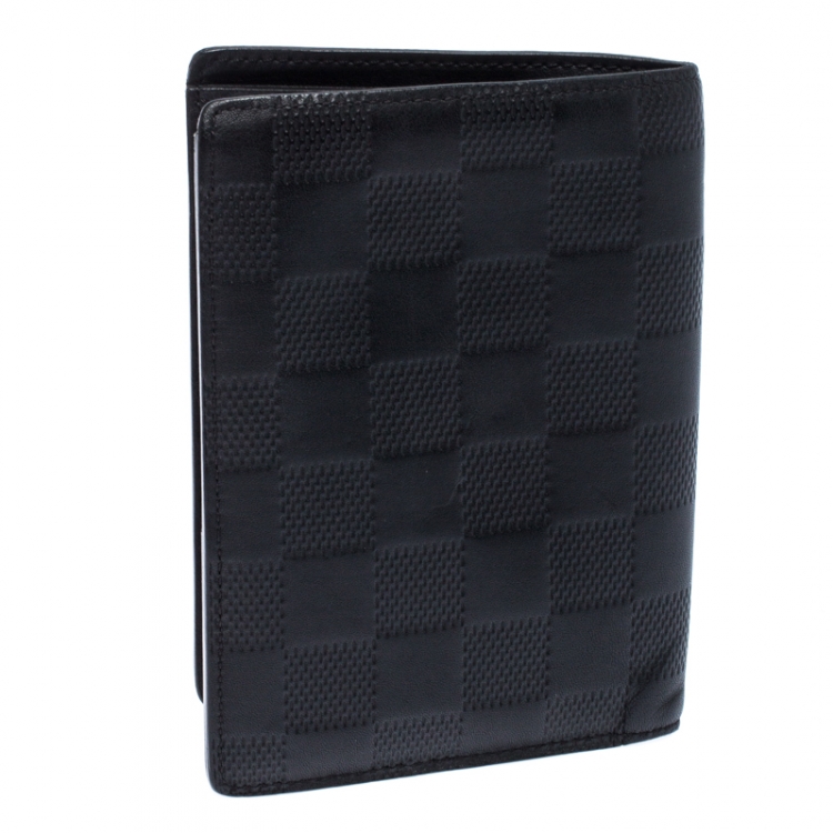 Pre Owned Louis Vuitton Black Damier Infini James Bifold Wallet
