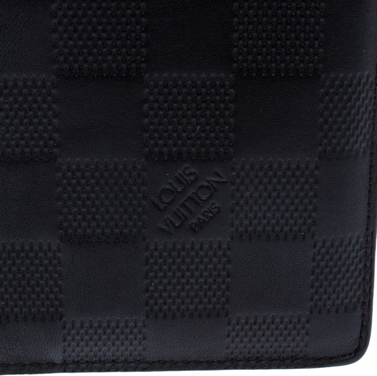 Pre Owned Louis Vuitton Black Damier Infini James Bifold Wallet