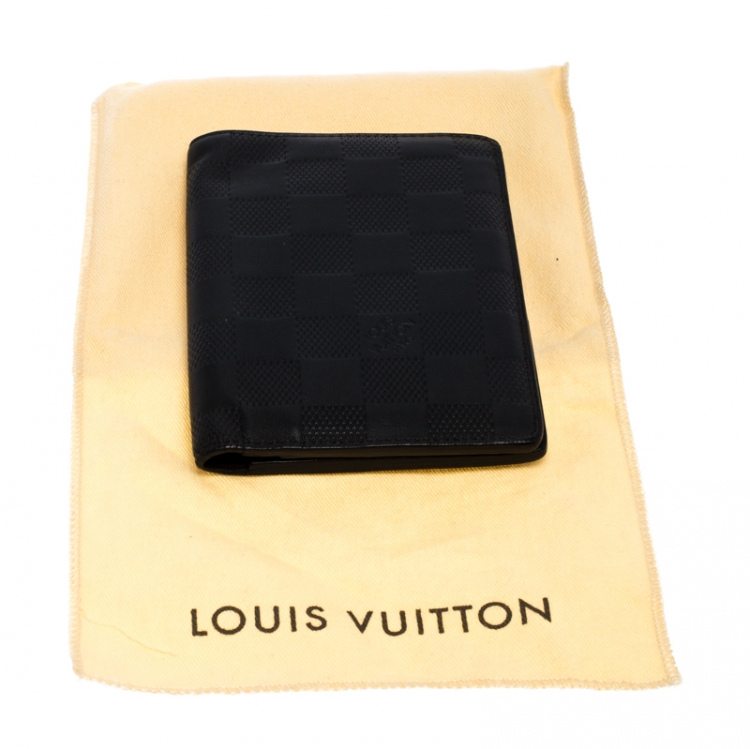 Pre Owned Louis Vuitton Black Damier Infini James Bifold Wallet