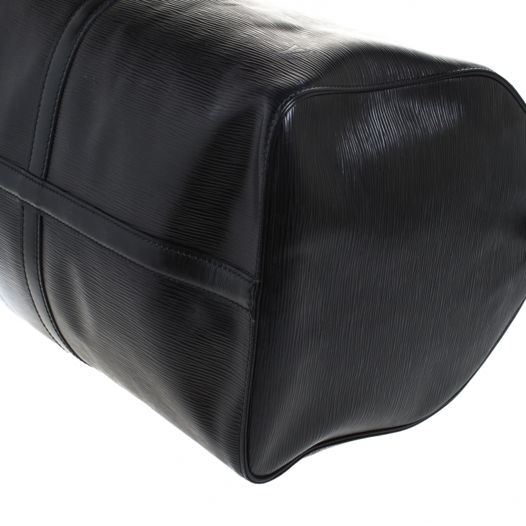 Pre Owned Louis Vuitton Black Epi Leather Keepall 55