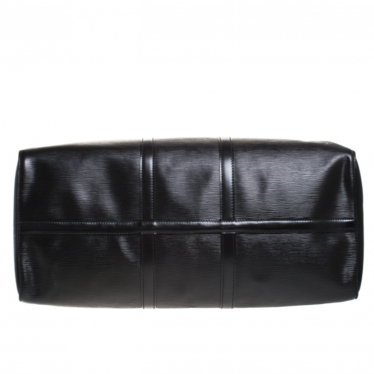 Pre Owned Louis Vuitton Black Epi Leather Keepall 55