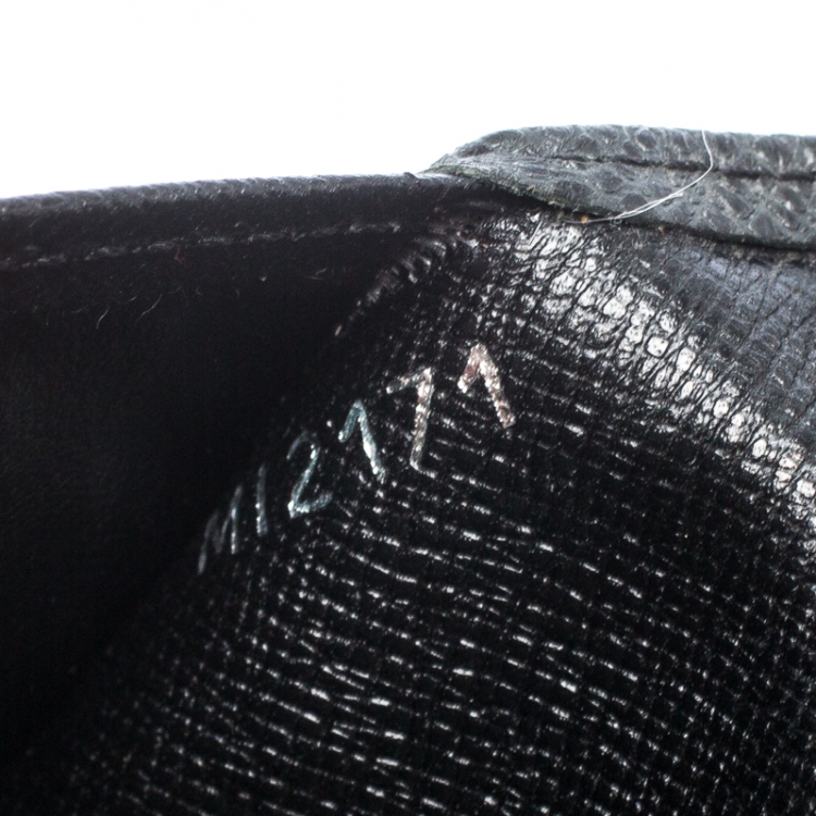 Pre Owned Louis Vuitton Black Tiaga Leather Long Bifold Wallet