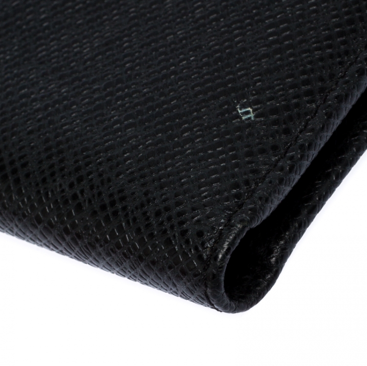 Pre Owned Louis Vuitton Black Tiaga Leather Long Bifold Wallet