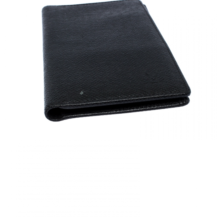 Pre Owned Louis Vuitton Black Tiaga Leather Long Bifold Wallet