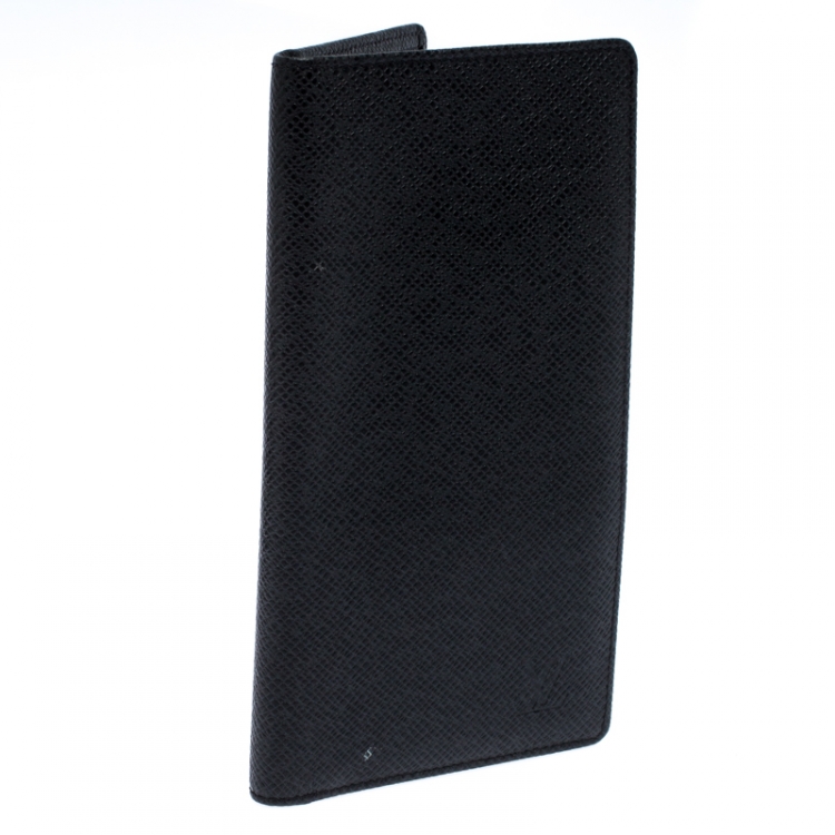 Pre Owned Louis Vuitton Black Tiaga Leather Long Bifold Wallet