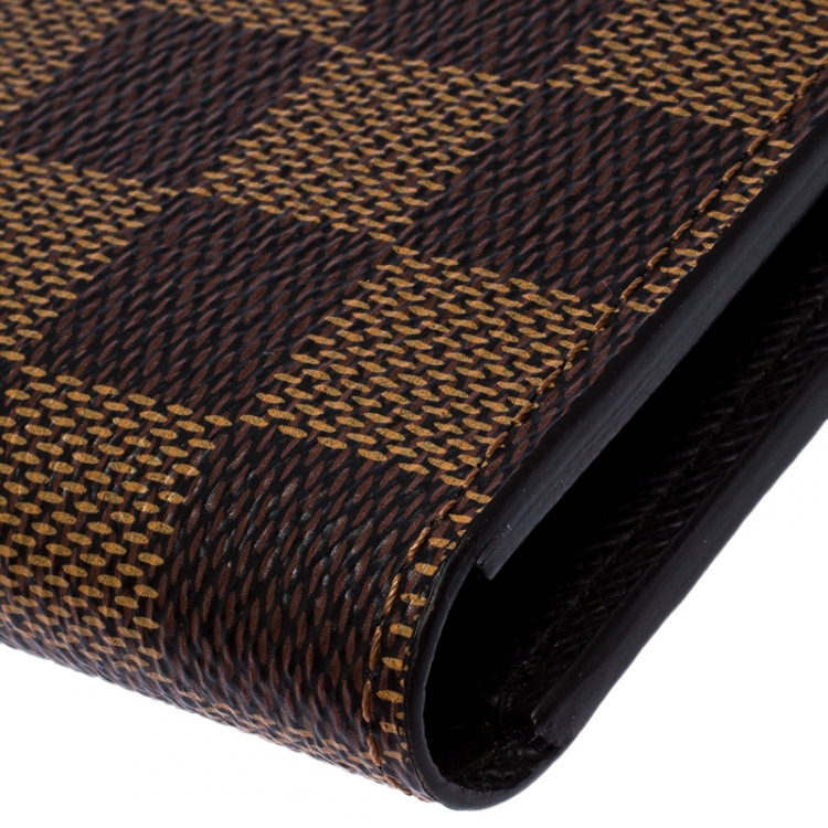 Pre Owned Louis Vuitton Damier Ebene Multiple Wallet