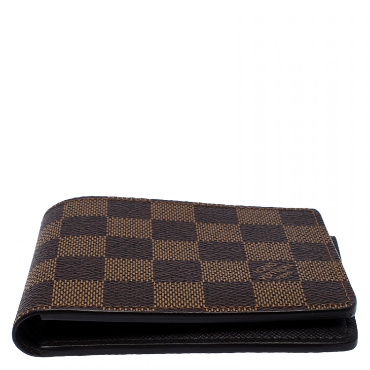 Pre Owned Louis Vuitton Damier Ebene Multiple Wallet