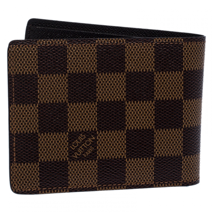 Pre Owned Louis Vuitton Damier Ebene Multiple Wallet