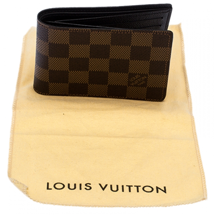 Pre Owned Louis Vuitton Damier Ebene Multiple Wallet
