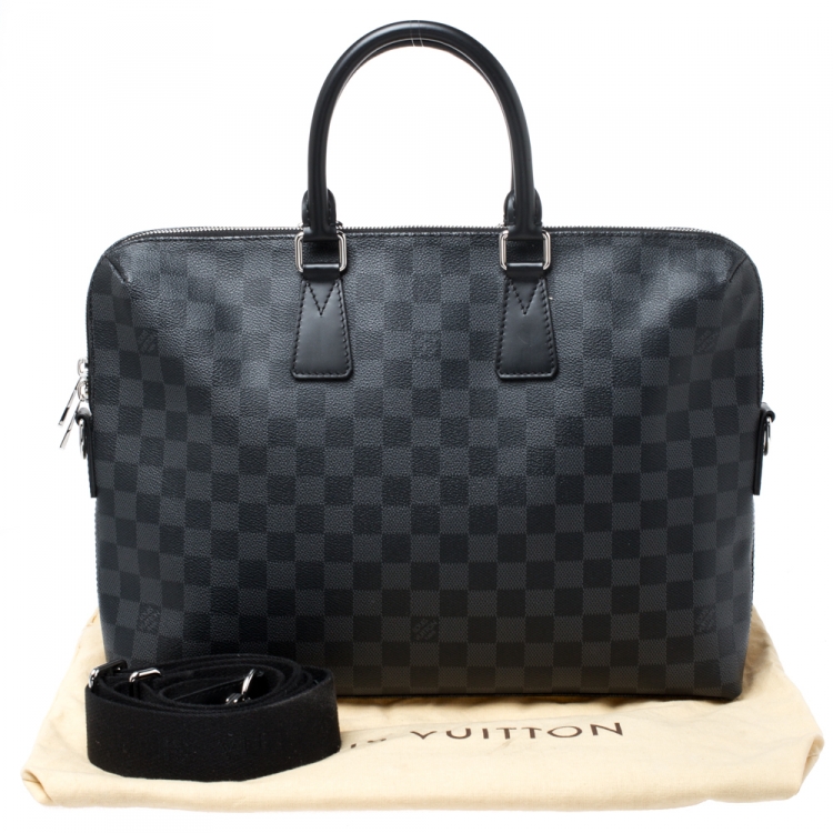 Pre Owned Louis Vuitton Damier Graphite Canvas Porte Documents Jour Messenger Bag