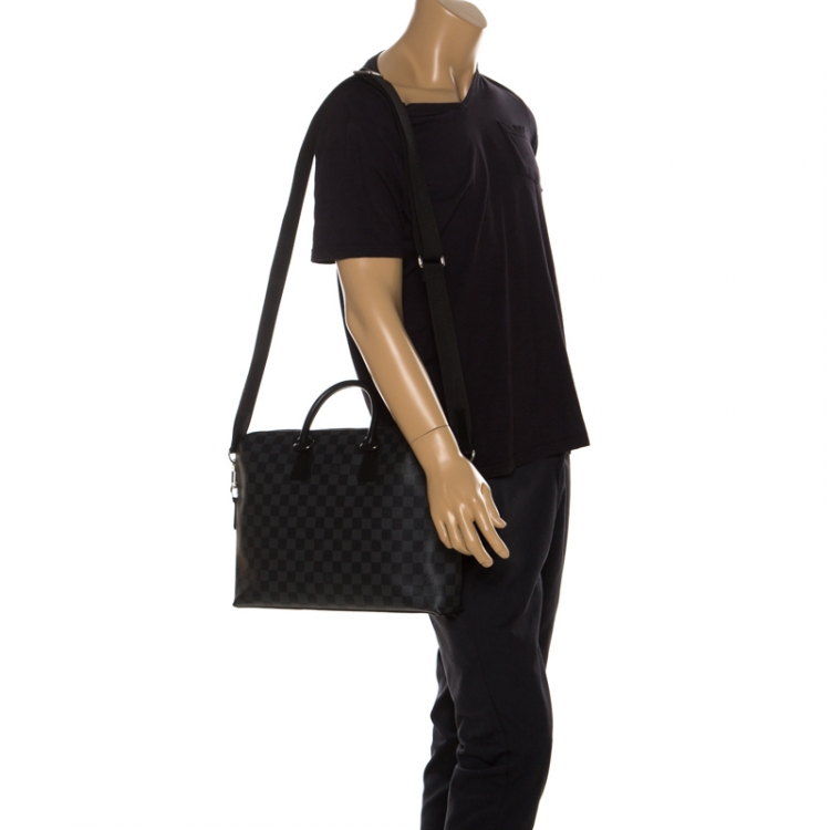 Pre Owned Louis Vuitton Damier Graphite Canvas Porte Documents Jour Messenger Bag