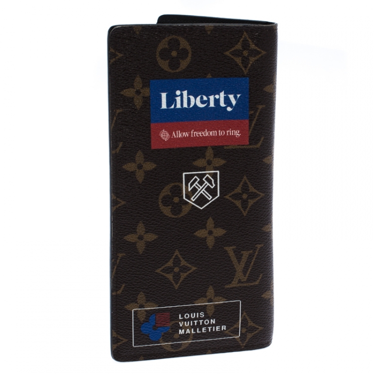 Pre Owned Louis Vuitton Monogram Canvas Logo Brazza Wallet