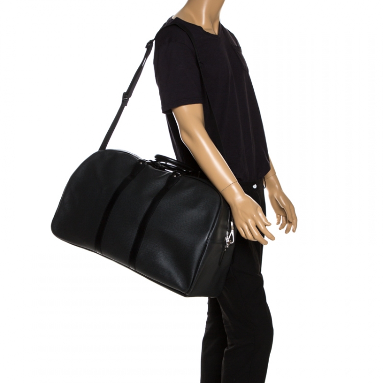 Louis Vuitton Black Taiga Leather Helanga 1 Poche Travel Bag Louis