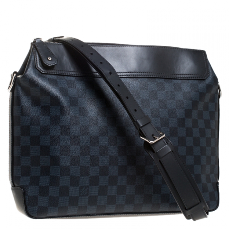 Pre Owned Louis Vuitton Damier Cobalt Canvas Greenwich Messenger Bag