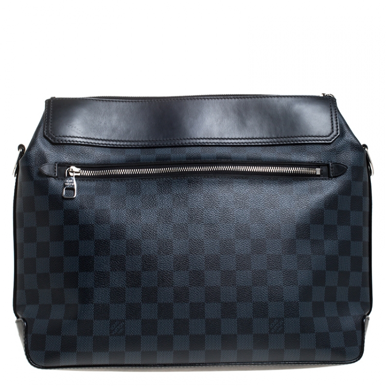 Pre Owned Louis Vuitton Damier Cobalt Canvas Greenwich Messenger Bag