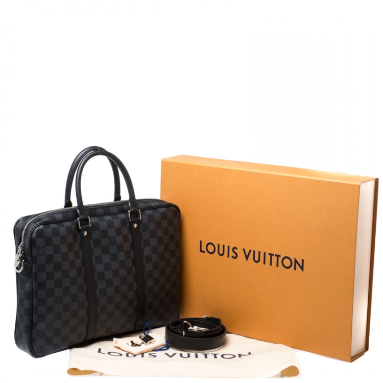 Pre Owned Louis Vuitton Damier Graphite Canvas Porte Documents Voyage PM Bag