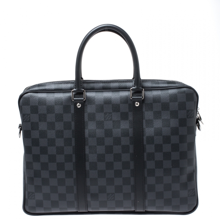 Pre Owned Louis Vuitton Damier Graphite Canvas Porte Documents Voyage PM Bag