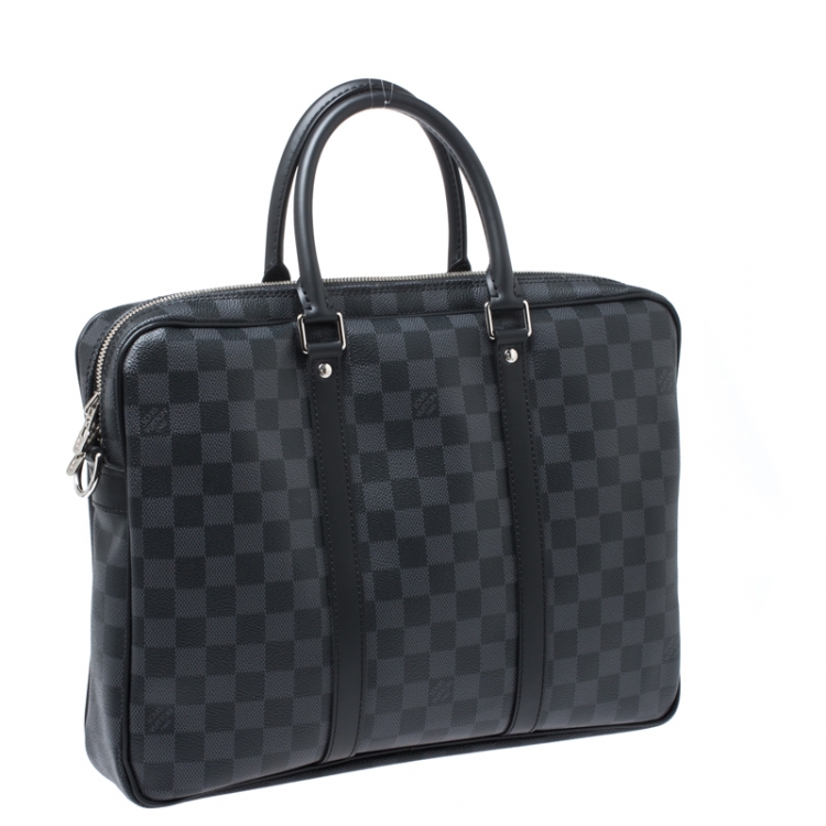 Pre Owned Louis Vuitton Damier Graphite Canvas Porte Documents Voyage PM Bag